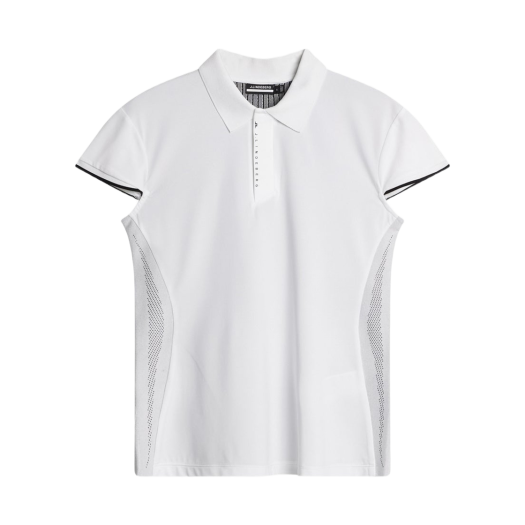 GWKW14021-0000 (W) J.Lindeberg Golf Wear Collar Short Sleeve Knitwear White