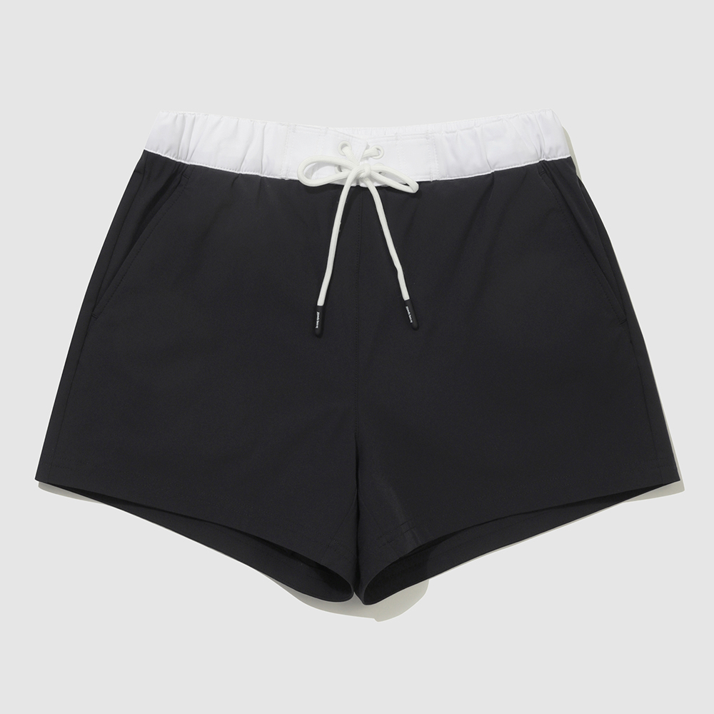 르꼬끄 스포르티브 여성 워터 레귤러핏 3부 보드숏(레깅스내장) - 블랙(QQ222SHP65)(le coq sportif Wave Sunday Women's Boardshorts (with Built-in Inner Leggings) Black) - 2