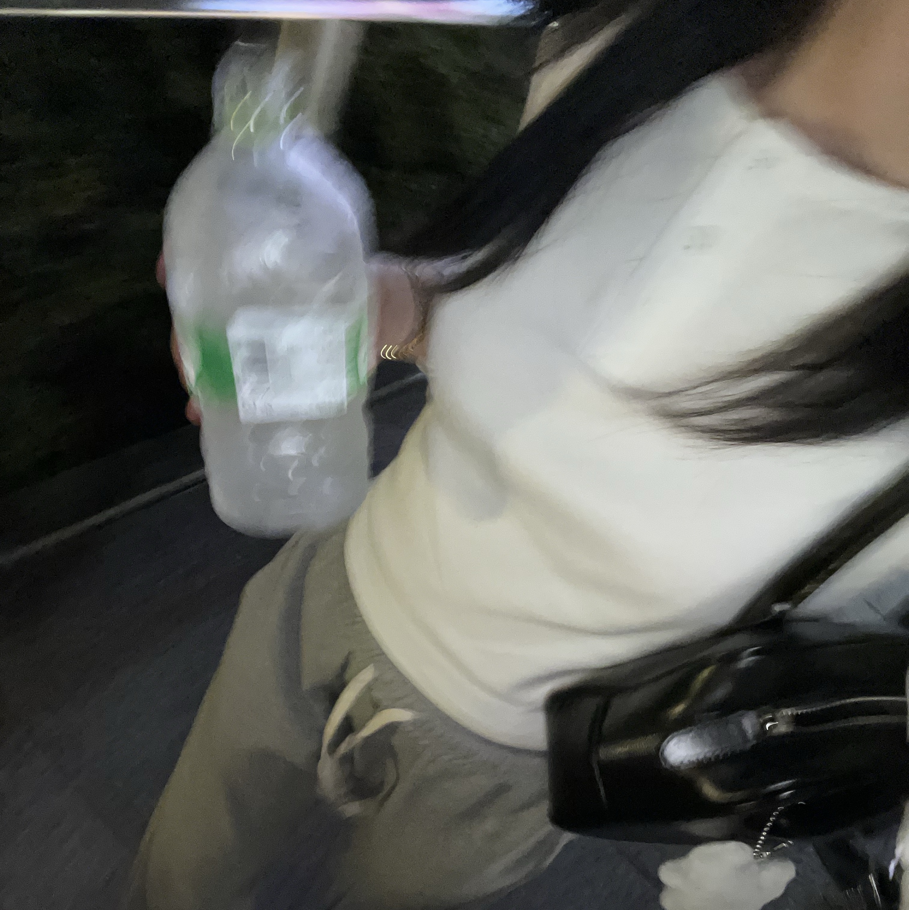 (W) Glowny 3/4 Button Fly T-Shirt White 착용 스타일 - 2