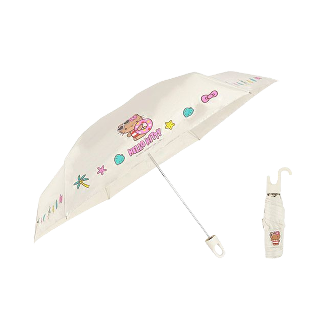 산리오 x 올리브영 초경량 UV 차단 양우산 아이보리(Sanrio x Olive Young Ultra Lightweight UV Protection Sun and Rain Umbrella Ivory)