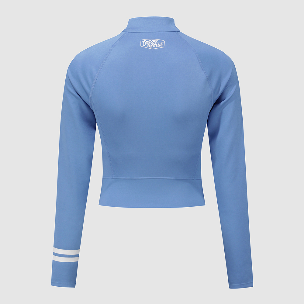 르꼬끄 스포르티브 여성 워터 캡내장 슬림핏 래쉬가드 - 블루(QQ222SFZ65)(le coq sportif Wave Sunday Women's Water Zip-up Rashguard (with Built-in Bra) Mid Blue) - 3