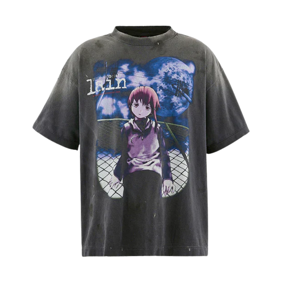 세인트 마이클 x 시리얼 익스페리먼츠 레인 x 긱스 룰 숏슬리브 티셔츠 블랙 - 25AW