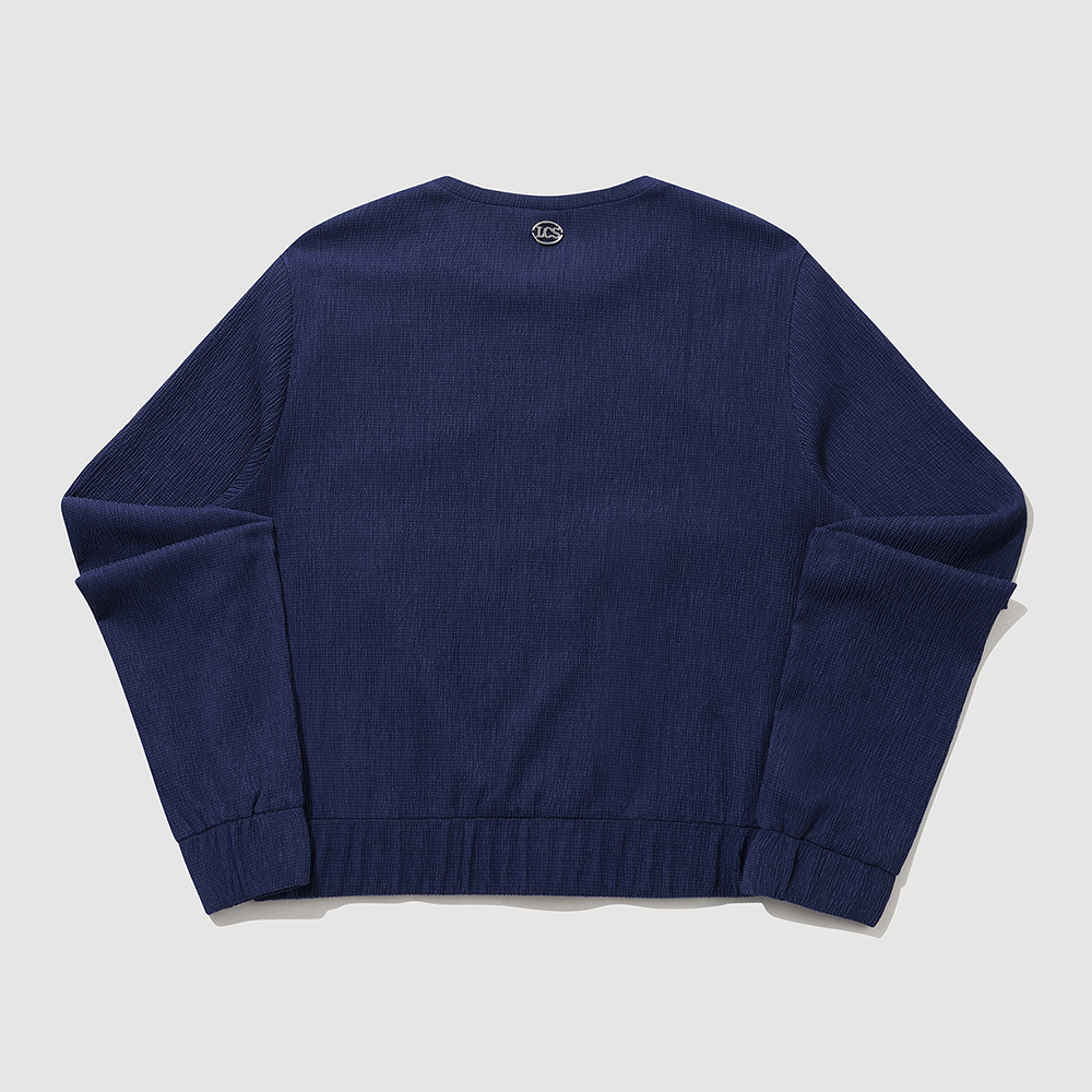 르꼬끄 스포르티브 여성 플리츠 자켓 - 네이비(QQ222OJK52)(le coq sportif Womens Pleated Long-Sleeve Zip-Up Light Navy) - 3