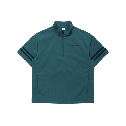 QQ223SJK63_DMT0 le coq sportif Wave Sunday Unisex Airdot Short-Sleeve Anorak Dark Mint