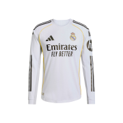 Adidas Real Madrid 25/26 Long Sleeve Home Authentic Jersey White - US Sizing (Non Marking Ver.)