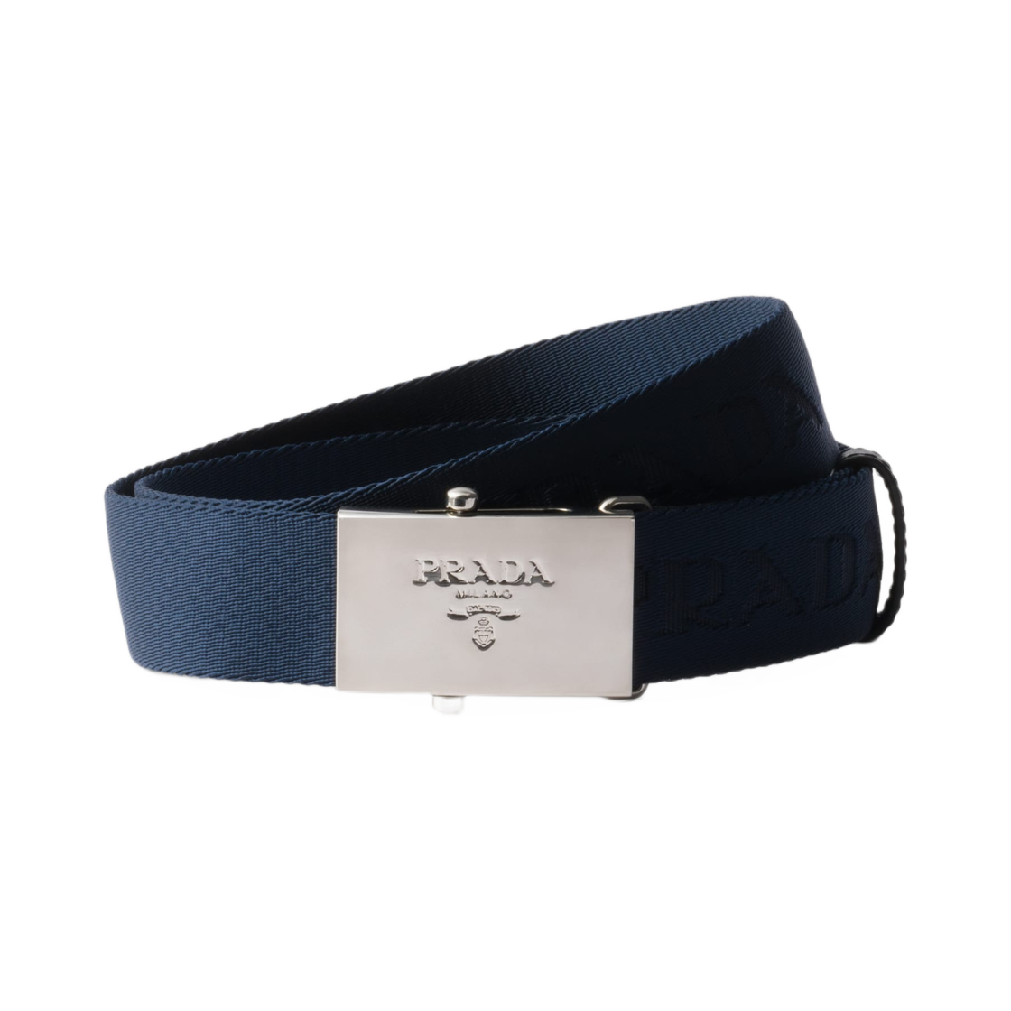 2CN098-2DKF-F0008 Prada Cotton Tape Belt Navy