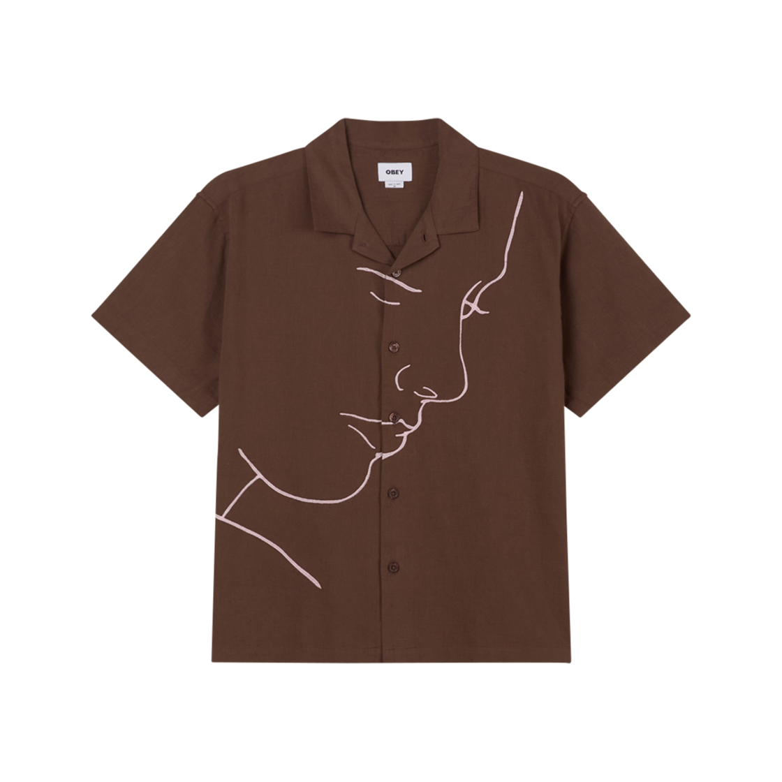오베이 프란시스 숏슬리브 셔츠 다크 자바 멀티(Obey Frances Short Sleeve Shirt Dark Java Multi) - 1