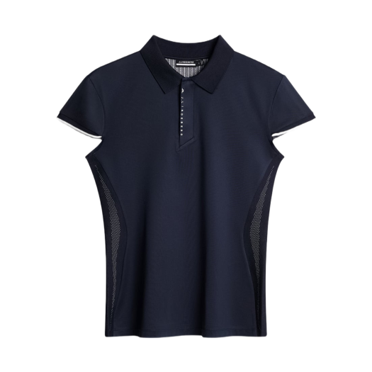 GWKW14021-6855 (W) J.Lindeberg Golf Wear Collar Short Sleeve Knitwear Navy