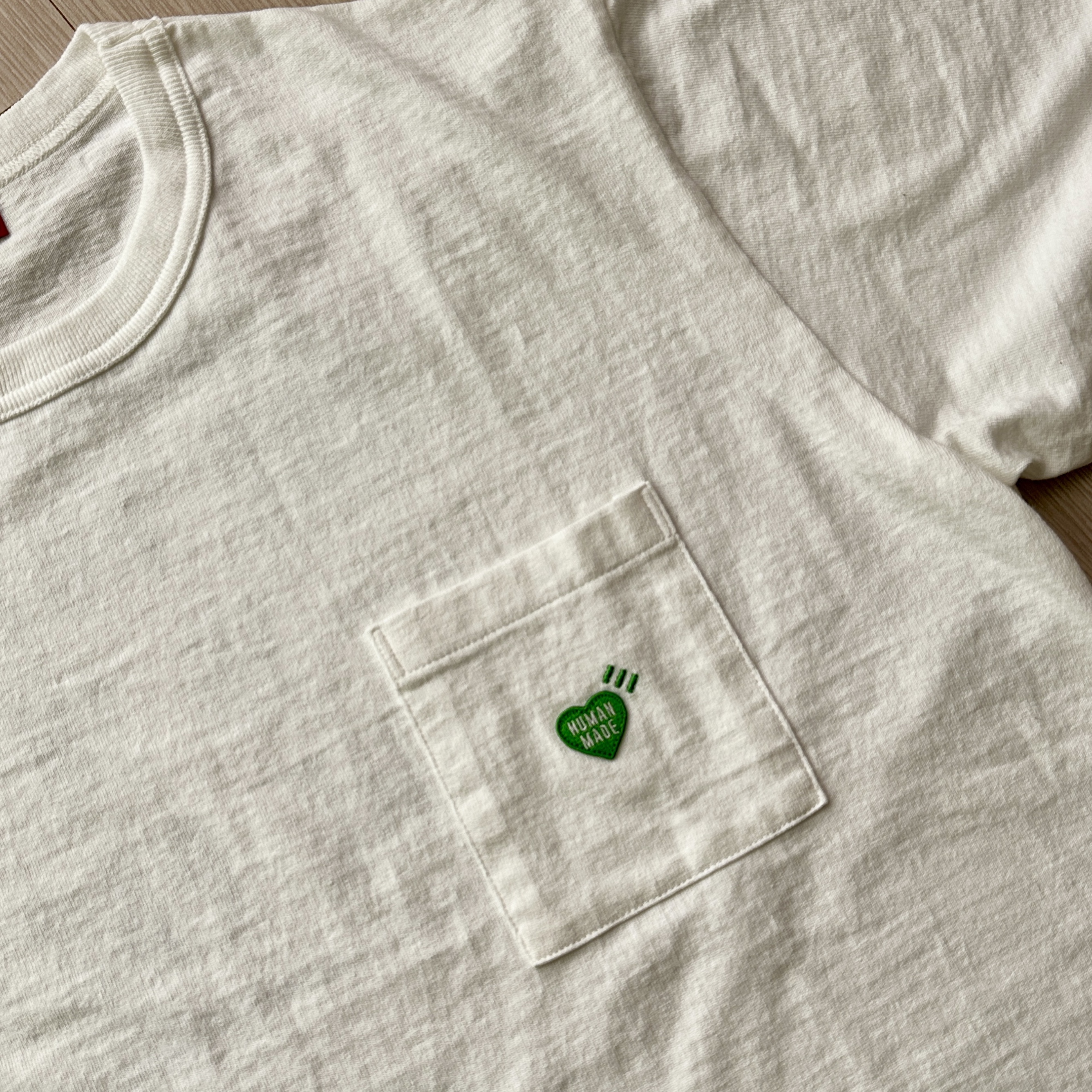 Human Made Heart Pocket T-Shirt White - 1928 Store Exclusive 착용 스타일