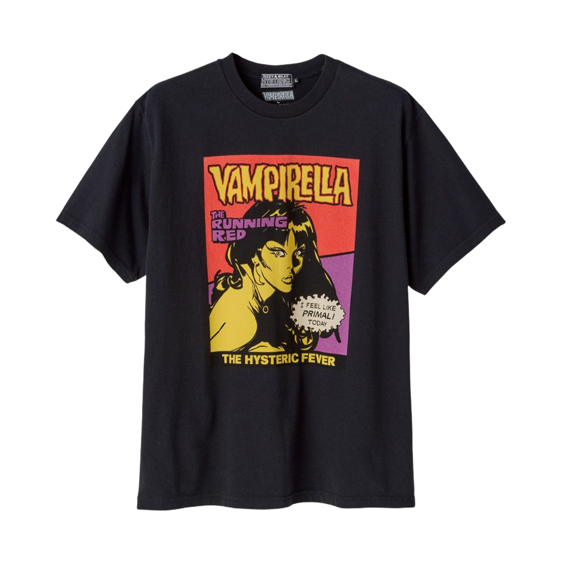 히스테릭 글래머 뱀파이렐라/러닝 레드 티셔츠 블랙(Hysteric Glamour Vampirella/Running Red T-Shirt Black) - 1