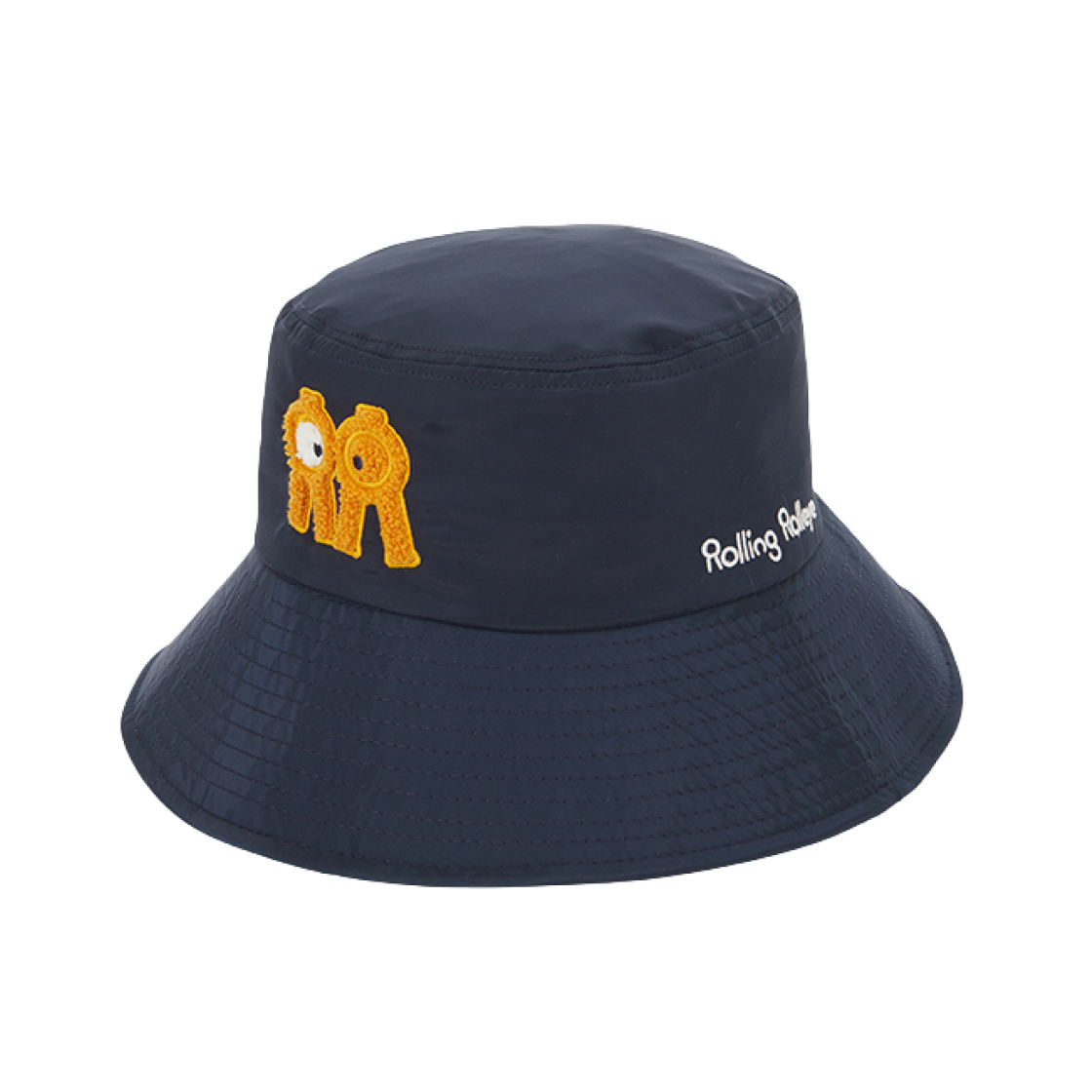 롤링 롤라이 롤롤 부클 버킷햇 네이비 머스타드(Rolling Rolleye Roll Roll Boucle Bucket Hat Navy Mustard) - 2