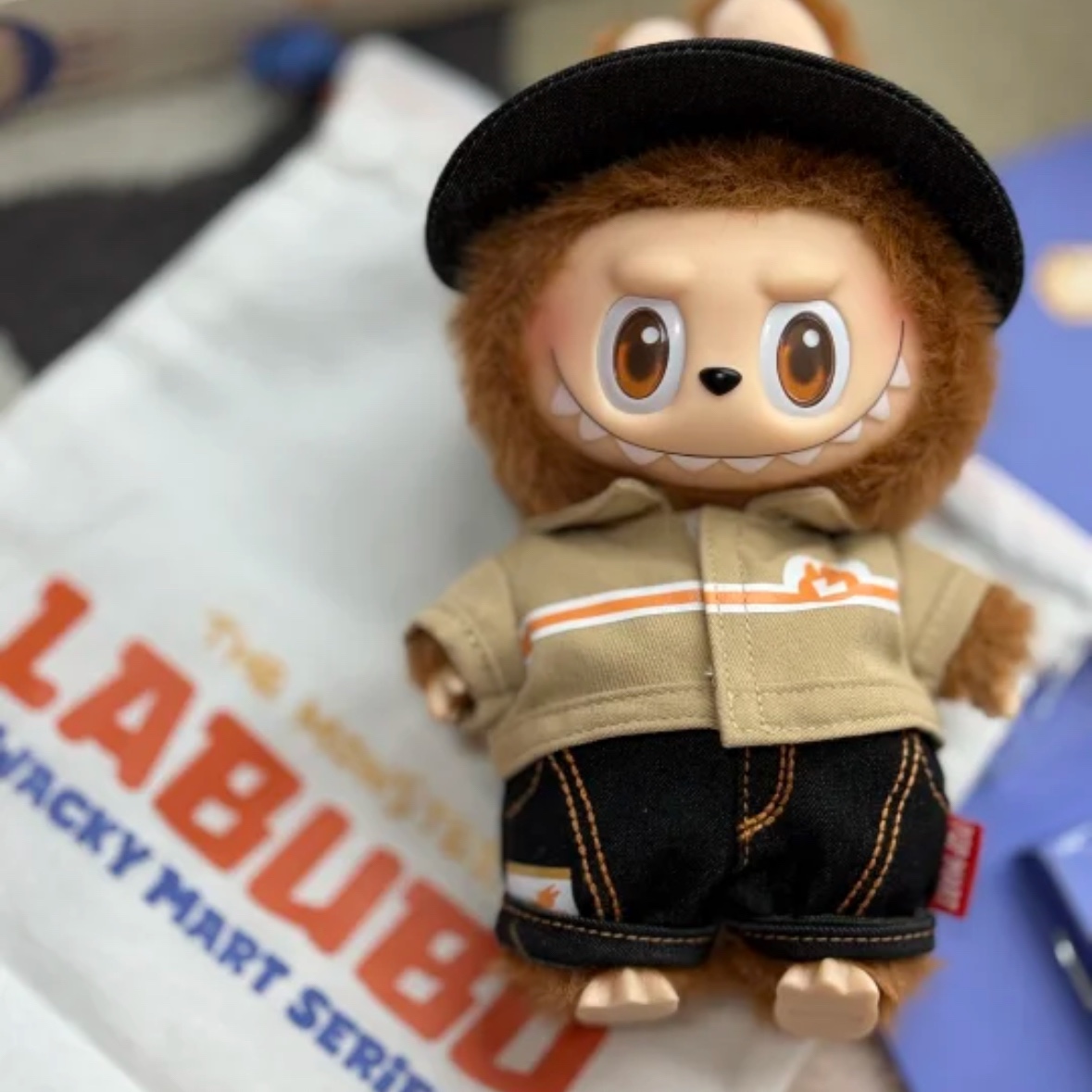 Pop Mart Labubu Doll Keyring - Seongsu Labubu Wacky Mart Pop-Up Store Exclusive 착용 스타일
