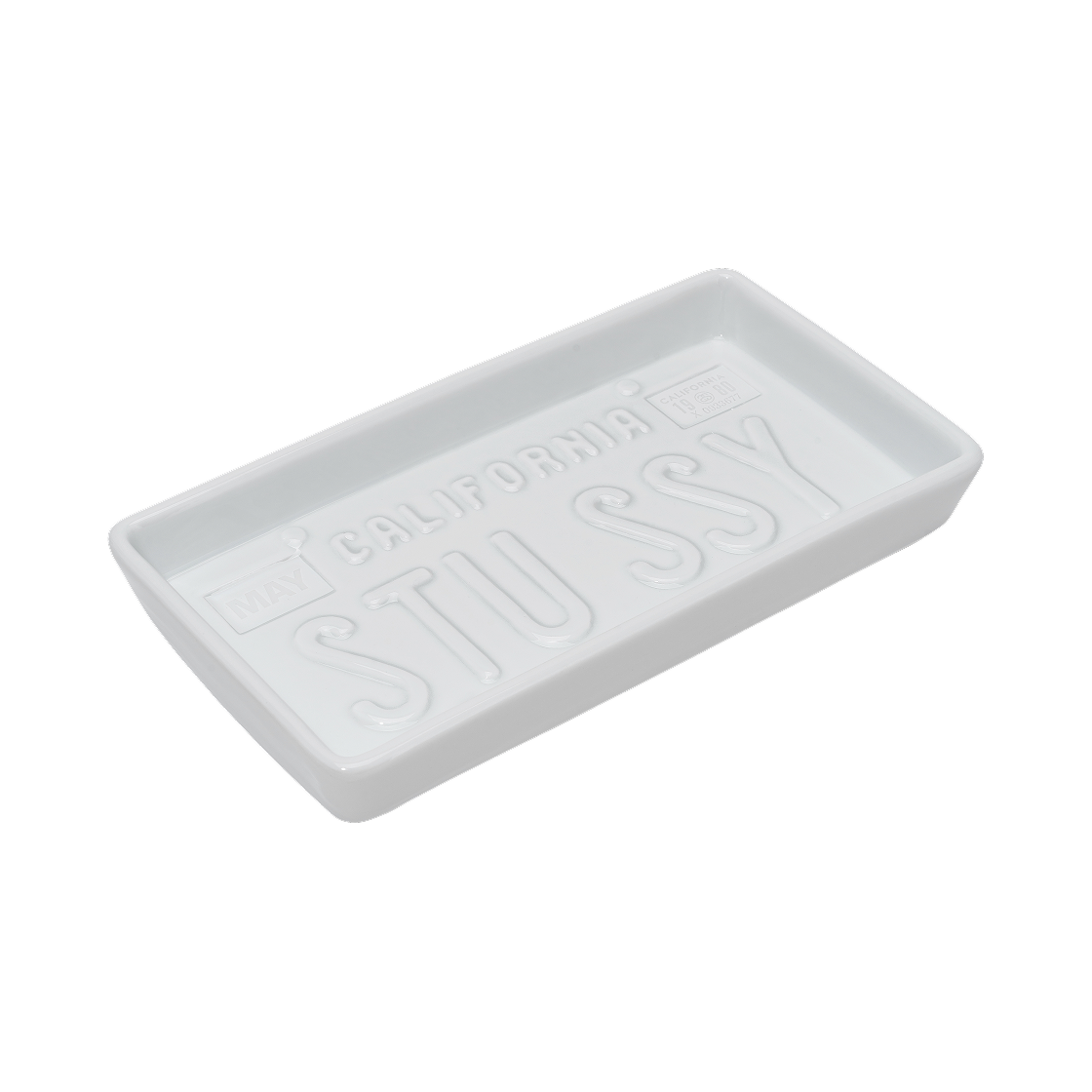 138962 Stussy Ceramic License Plate Tray Ceramic White