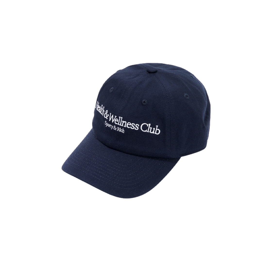 AC040612241BL Sporty & Rich H&W Crest Hat Dark Navy
