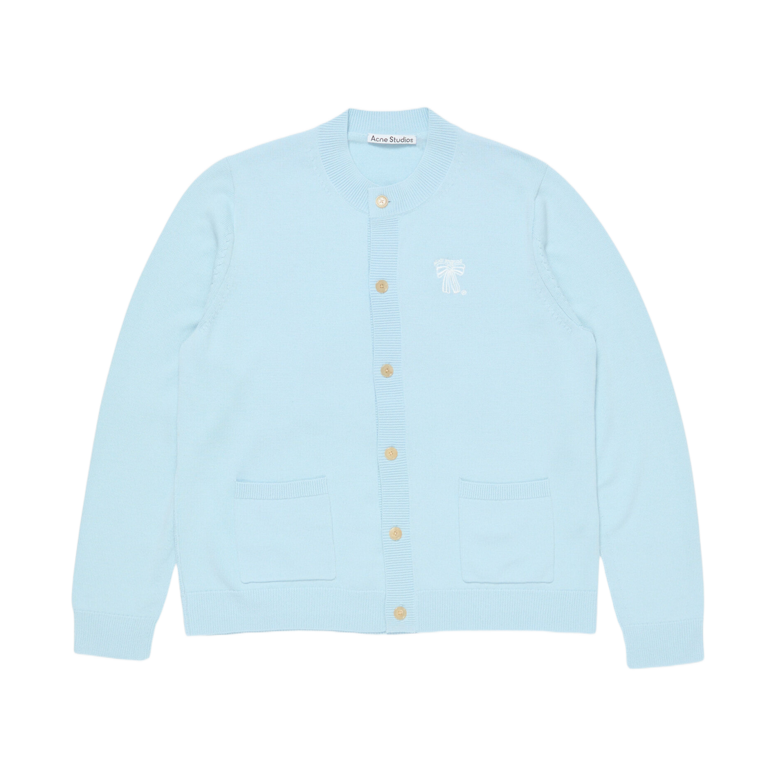 아크네 스튜디오 크루넥 가디건 아이스 블루