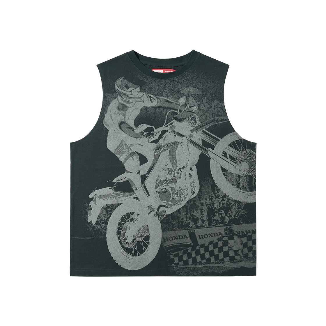 혼다 레이서 슬리브리스 피그먼트 다크 차콜(Honda Racer Sleeveless Pigment Dark Charcoal)