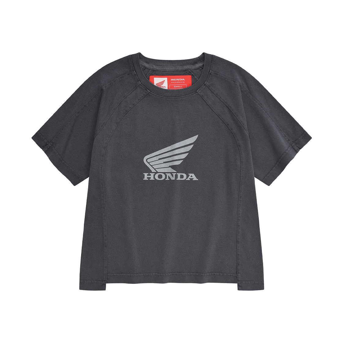 HEM1SS201ABC [Slim Fit] Honda Vintage Cutoff T-shirt Dying Blue Charcoal
