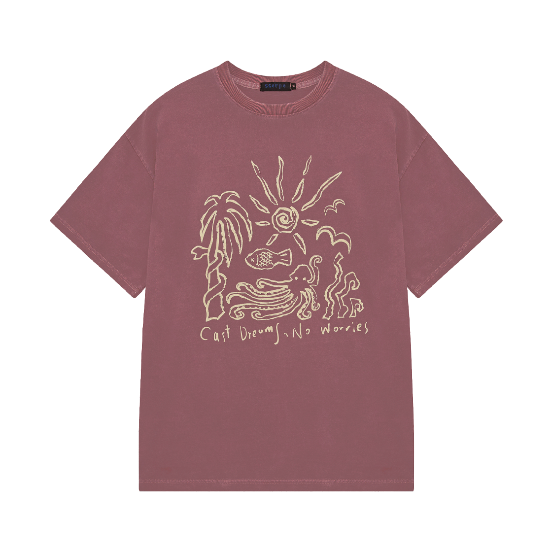 쎄르페 캐스트드림 노워리스 피그먼트 반팔티 코랄핑크