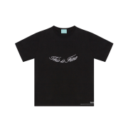 THIS IS FINE Boxy Signature Tee Artwork by DOEZNY Black