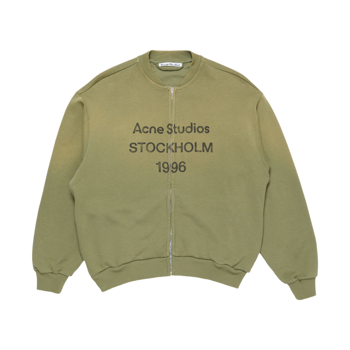 CI0189-AB7 (W) Acne Studios Zip Up Cardigan Olive Green