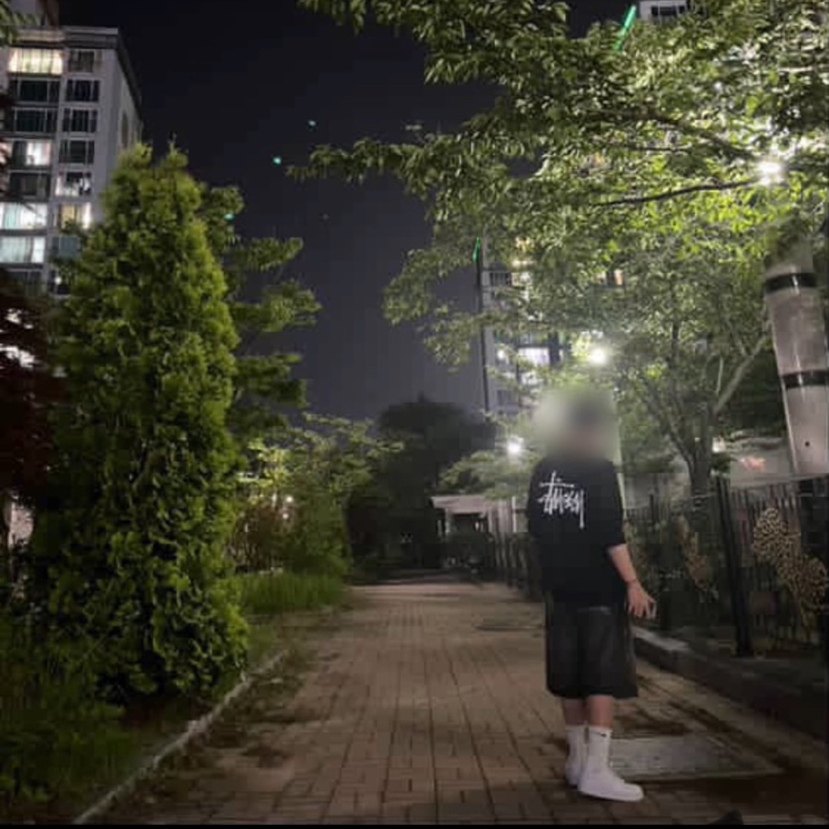 Stussy Basic Stussy LS T-Shirt Black, Nike Air Force 1 '07 Low White 착용 스타일