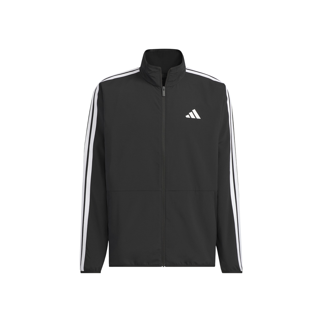 아디다스 3S 레귤러 핏 라이트 우븐 트랙 탑 블랙 - KR 사이즈(Adidas 3S Regular Fit Light Woven Track Top Black - KR Sizing) - 1