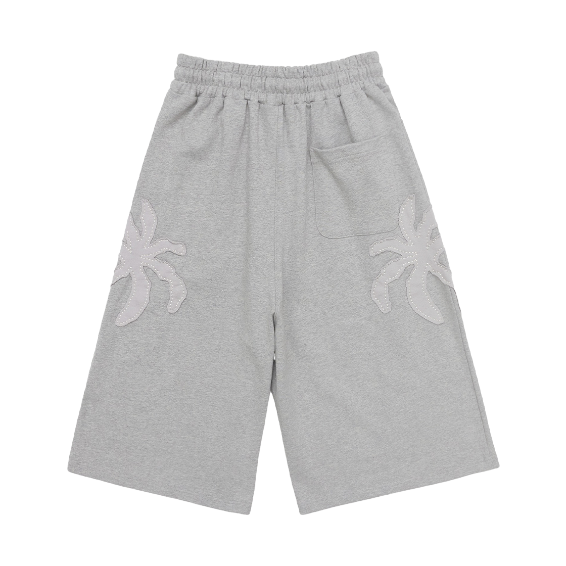 쎄르페 팜트리 아플리케 버뮤다 스웻팬츠 멜란지 그레이(SSERPE Palm Tree Applique Bermuda Sweat Pants Melange Grey) - 2