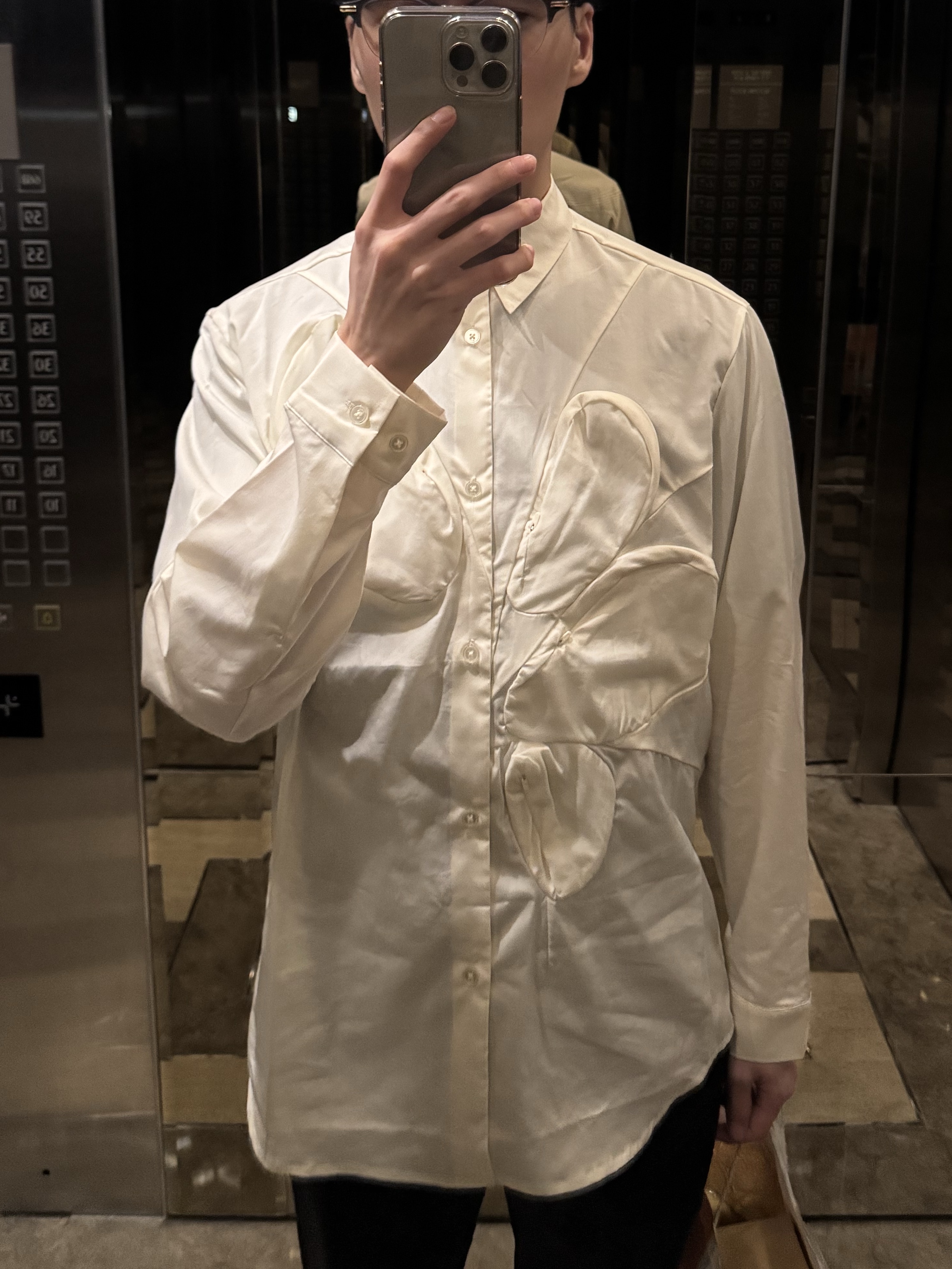 Post Archive Faction (Paf) 7.0 Shirt Center Ivory 착용 스타일