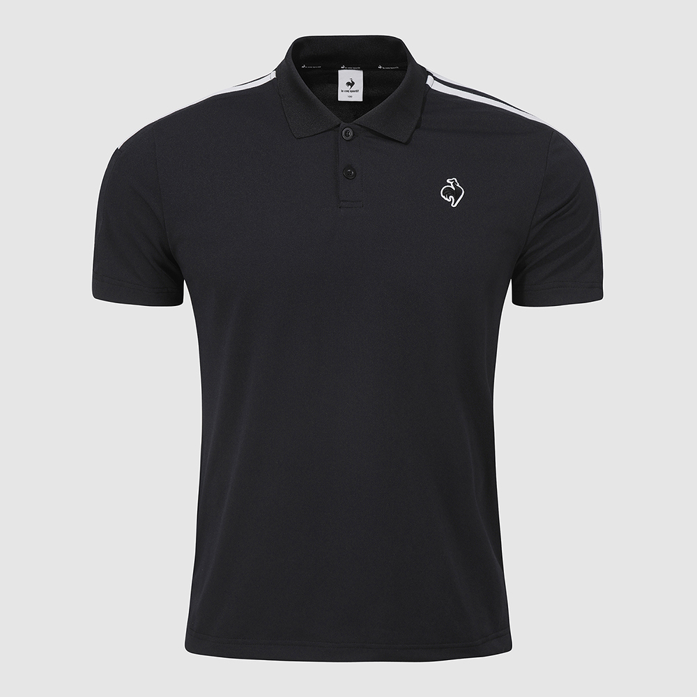 르꼬끄 스포르티브 유니 선데이 레귤러핏 폴로 티셔츠 - 블랙(QQ113TTS32)(le coq sportif Unisex Sunday Dualflex Pique Polo T-Shirt Black) - 2