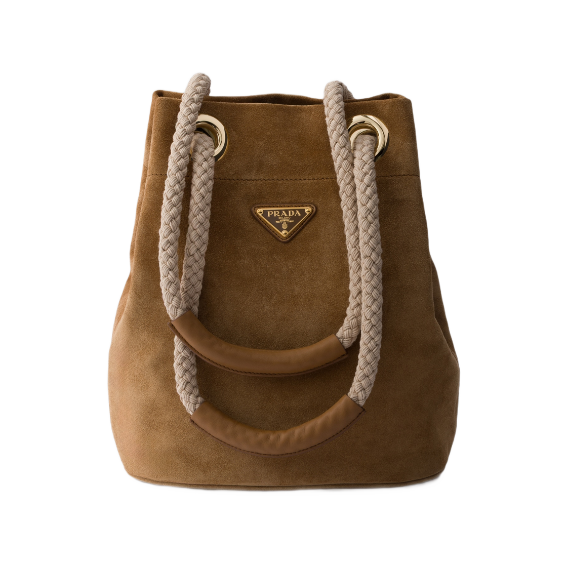 프라다 스몰 마리너 스웨이드 버킷백 시나몬(Prada Small Mariner Suede Bucket Bag Cinnamon) - 1