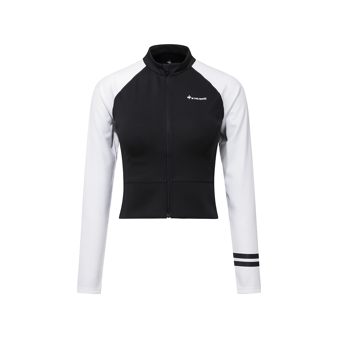 QQ222SFZ65_BLK0 le coq sportif Wave Sunday Women's Water Zip-up Rashguard (with Built-in Bra) Black