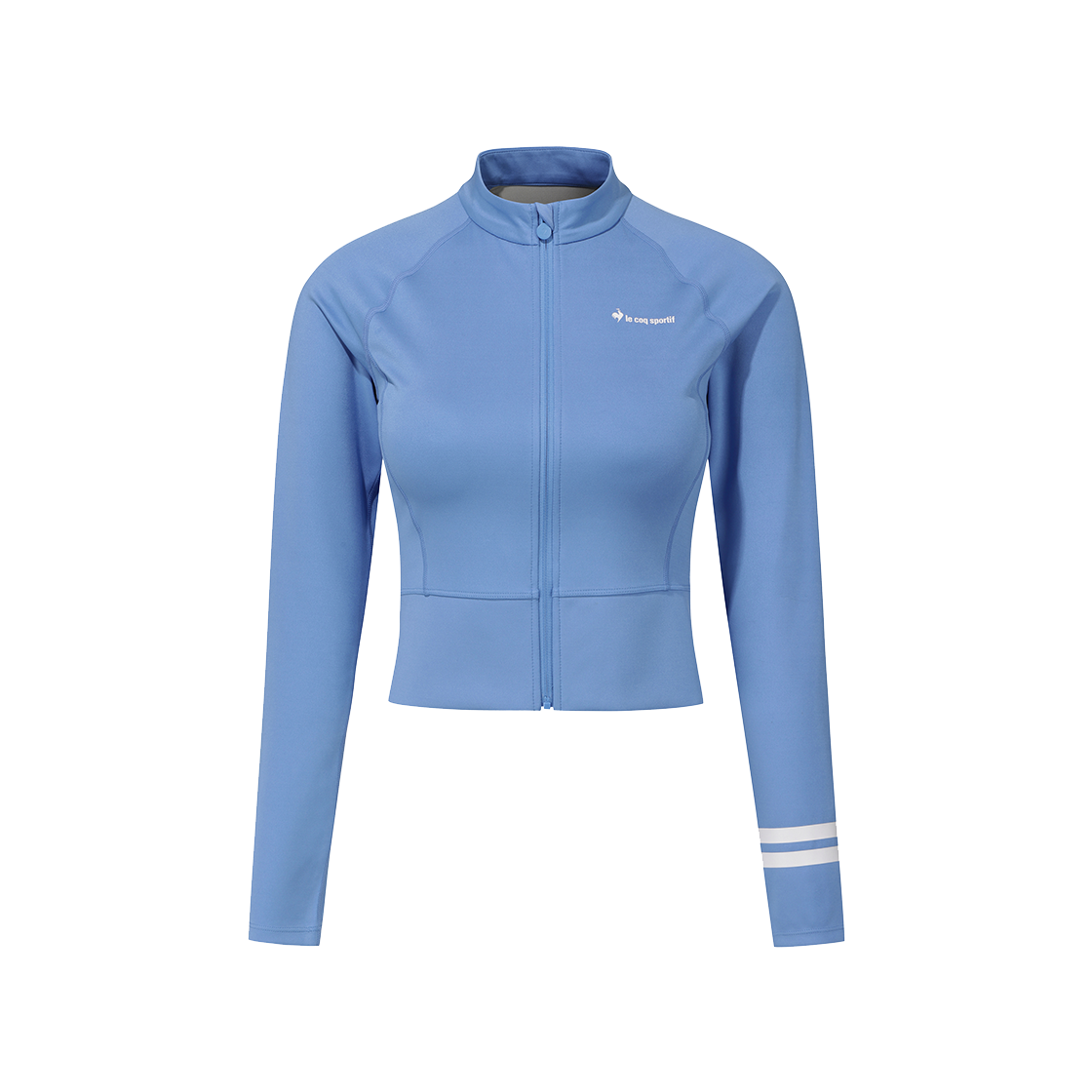르꼬끄 스포르티브 여성 워터 캡내장 슬림핏 래쉬가드 - 블루(QQ222SFZ65)(le coq sportif Wave Sunday Women's Water Zip-up Rashguard (with Built-in Bra) Mid Blue) - 1