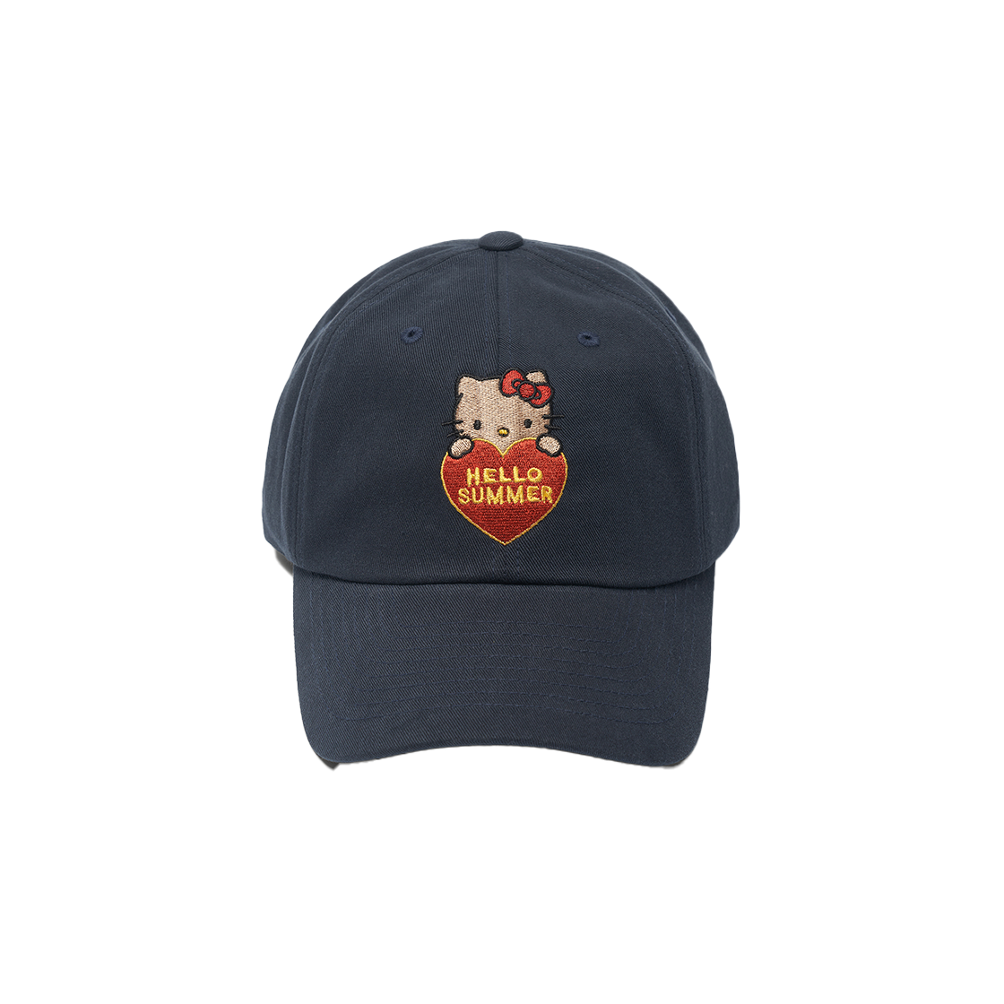 KT25C_BC01NV000 Farven x Tanning Hello Kitty Hello Summer Ball Cap_Navy