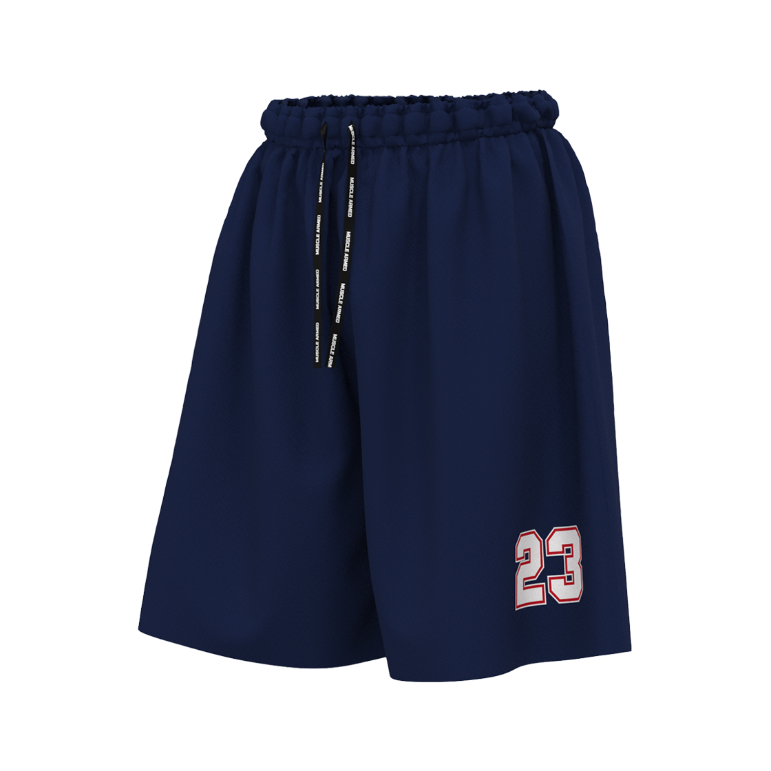 MTHMPTL03-NV Muscle Armed ARMED 23 Jersey Bermuda Shorts Navy - #2