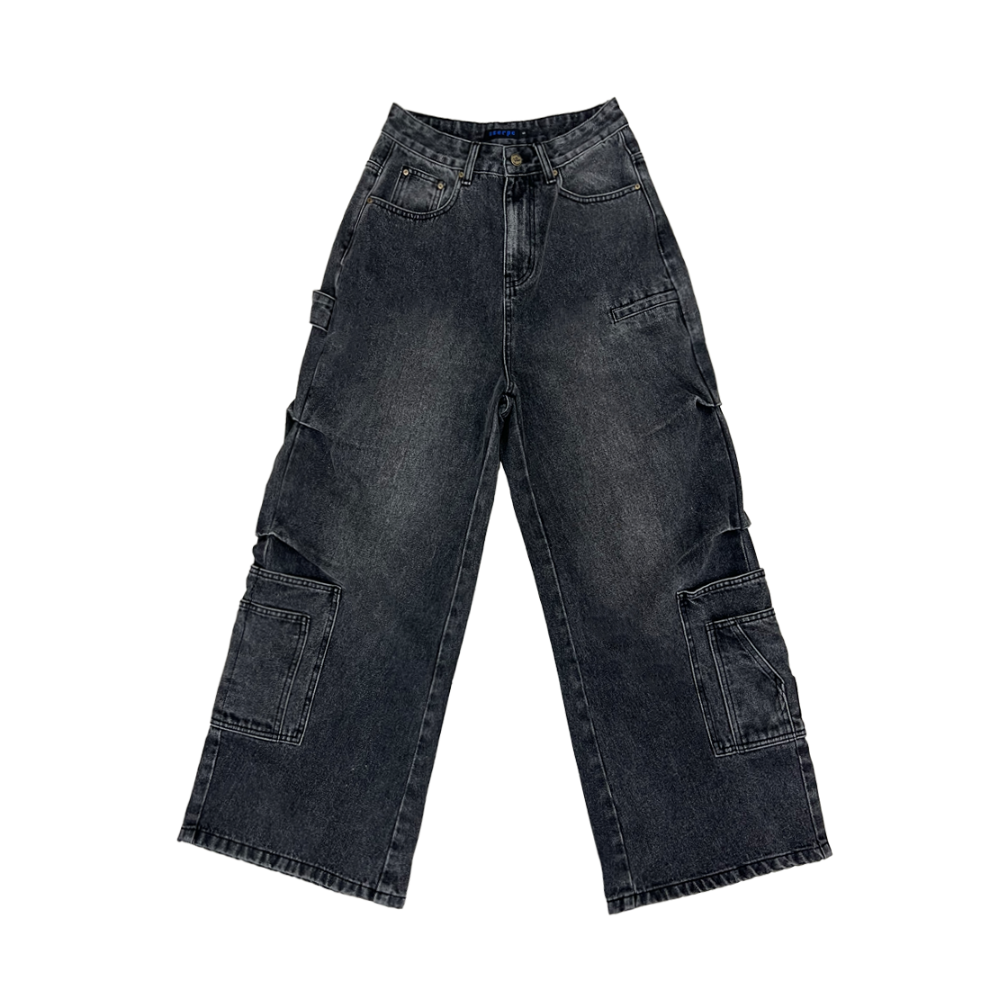 쎄르페 멀티포켓 카펜터 와이드 데님팬츠 차콜(SSERPE Multi Pocket Carpenter Wide Denim Pants Charcoal) - 1