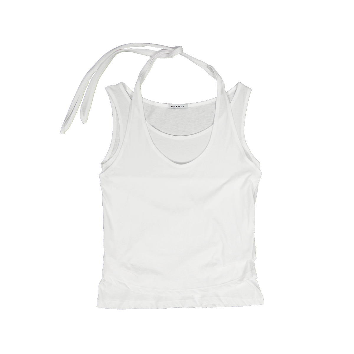 페요테 레이어드 슬리브리스 탑 화이트(PEYOTE Layered Sleeveless Top White)