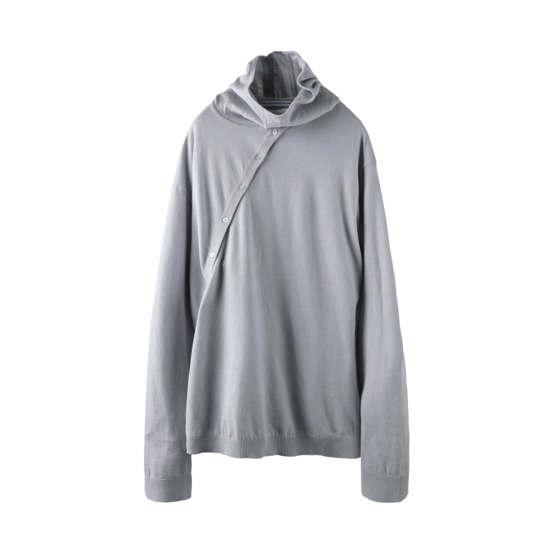 포스트 아카이브 팩션 (파프) 8.0 니트 후드 센터 라이트 그레이(Post Archive Faction (Paf) 8.0 Knit Hoodie Center Light Grey)