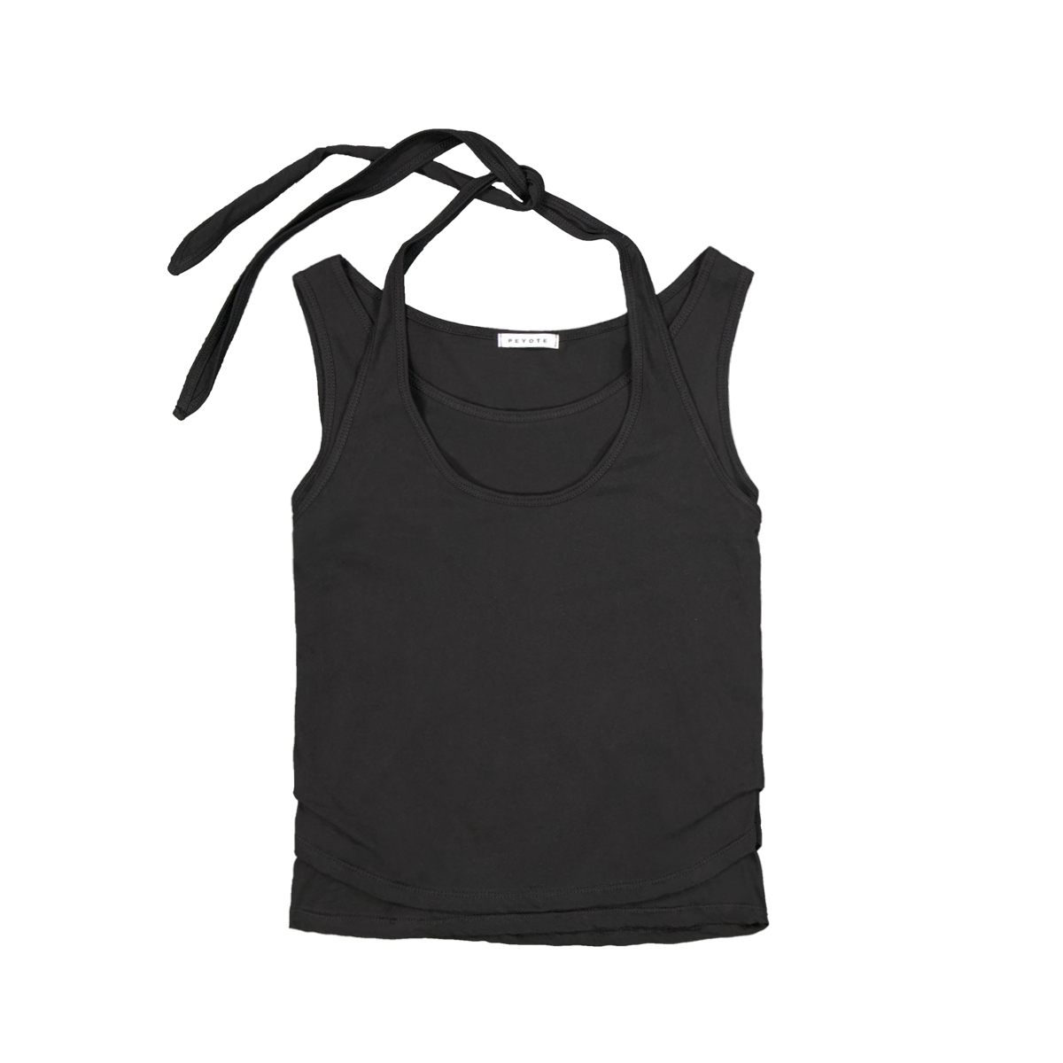 페요테 레이어드 슬리브리스 탑 블랙(PEYOTE Layered Sleeveless Top Black)
