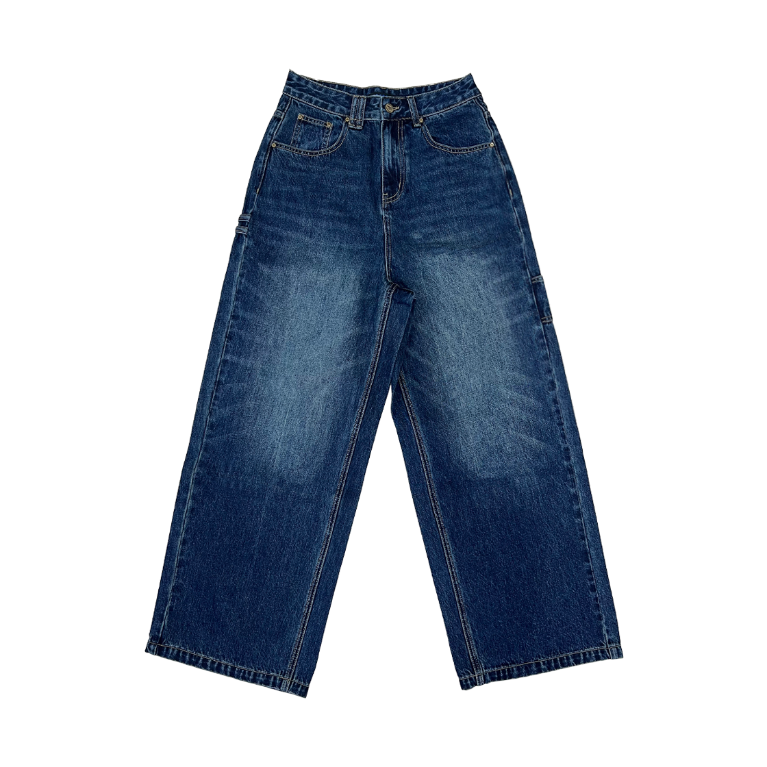 SSERPE25SSPT01-1 SSERPE Daily Boy Wide Denim Pants Turquoise