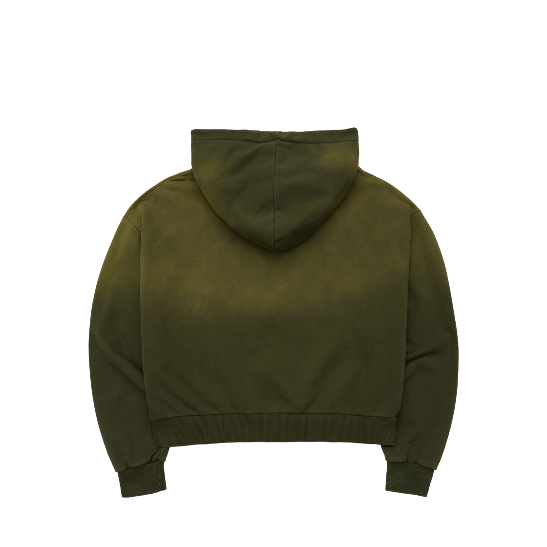 쎄르페 아플리케 블리치 워싱 크롭후드 집업 카키(SSERPE Applique Bleach Washing Crop Hoodie Zip Up Khaki) - 2
