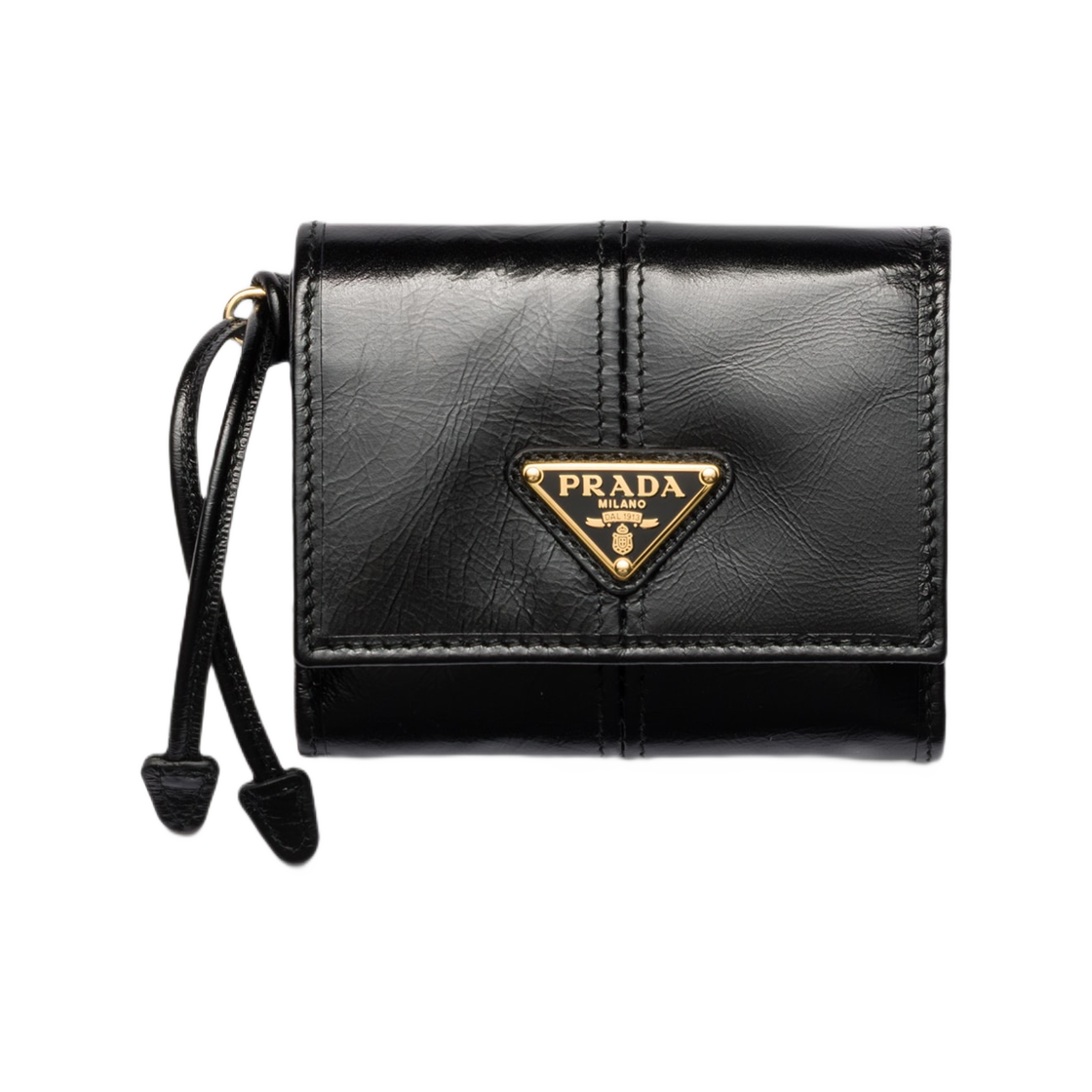 1MH043-2CYR-F0002 Prada Small Leather Wallet Black