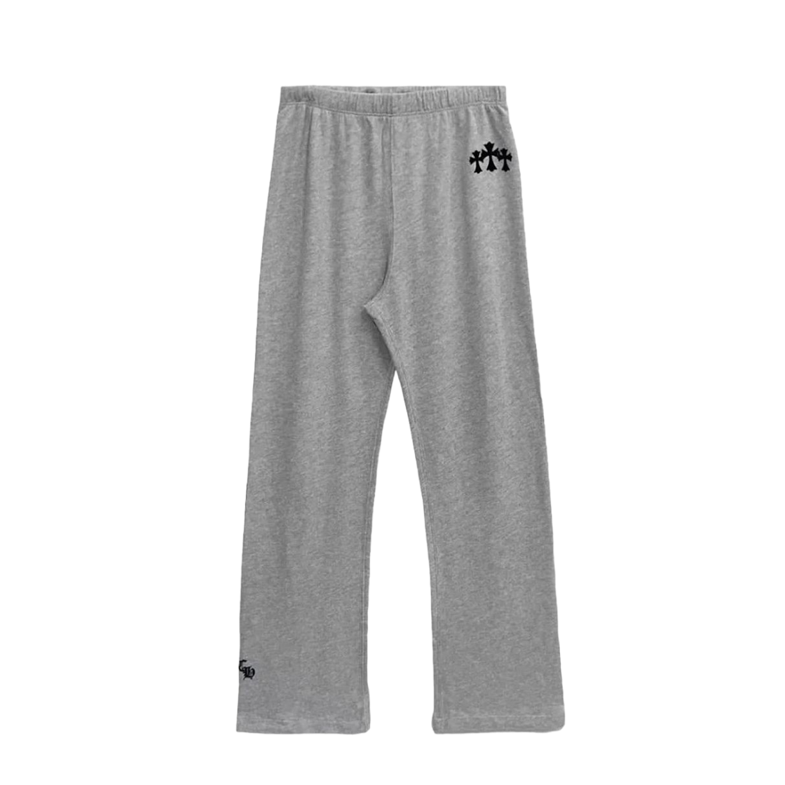 (W) 크롬하츠 트리플 크로스 할리우드 스웨트팬츠 그레이((W) Chrome Hearts Triple Cross Hollywood Sweatpants Gray)
