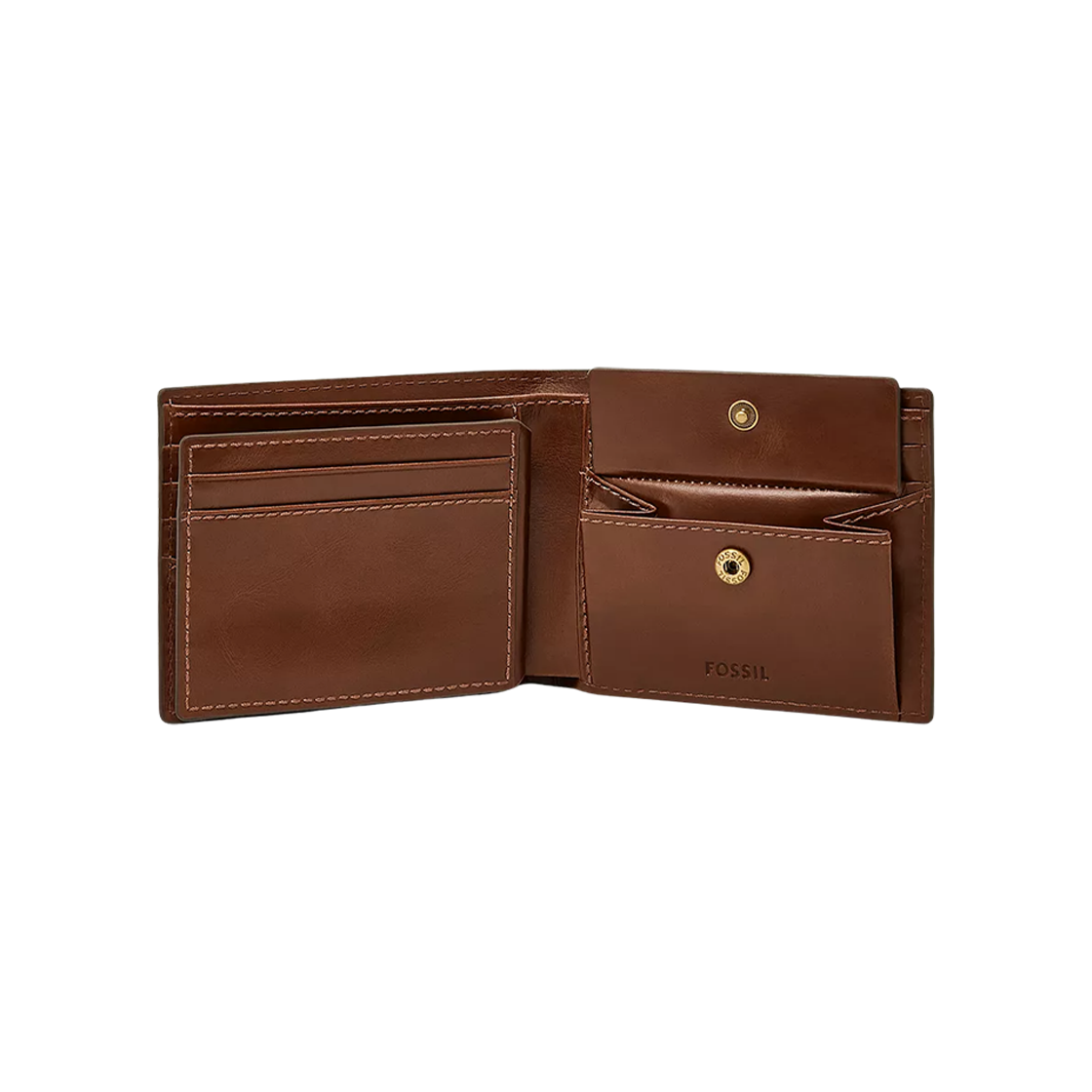 파슬 헤이스 코인 포켓 반지갑 브라운(Fossil Hayes Coin Pocket Bifold Brown) - 3