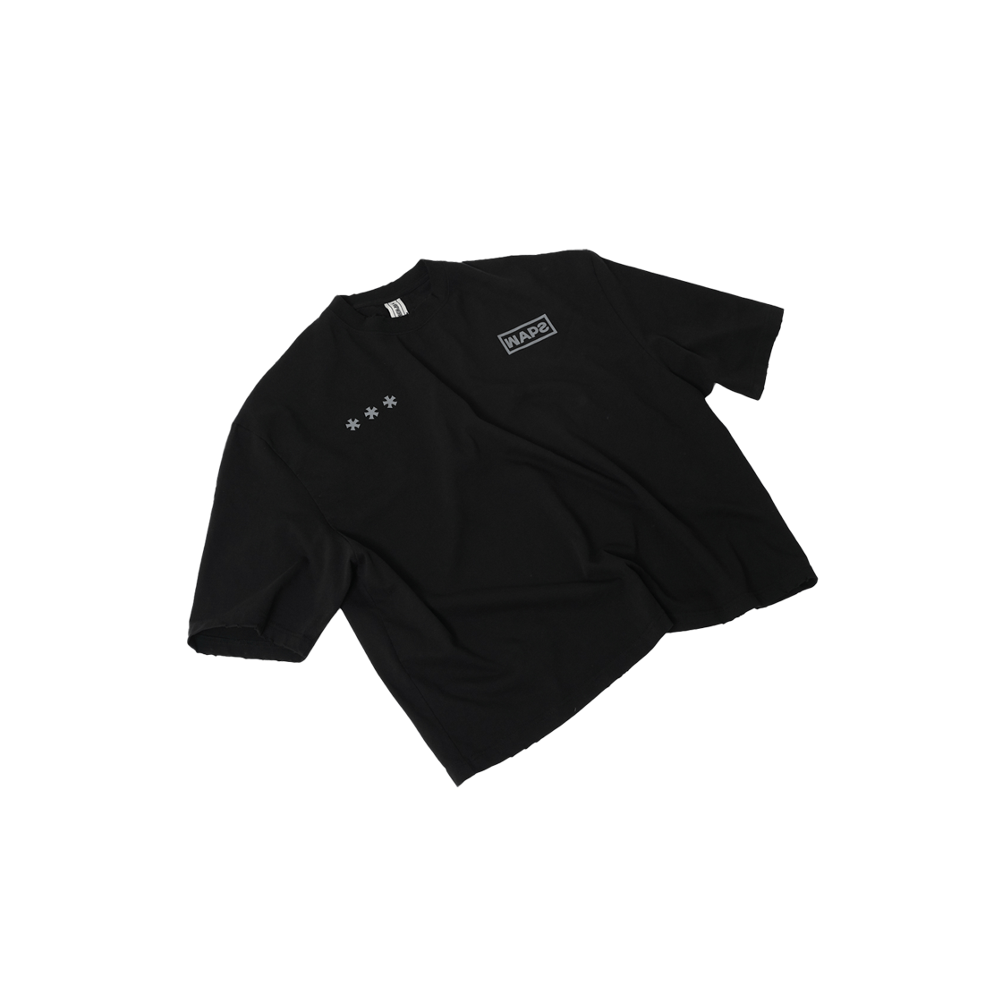 왑웍스 하드웍 크롭 티셔츠 블랙