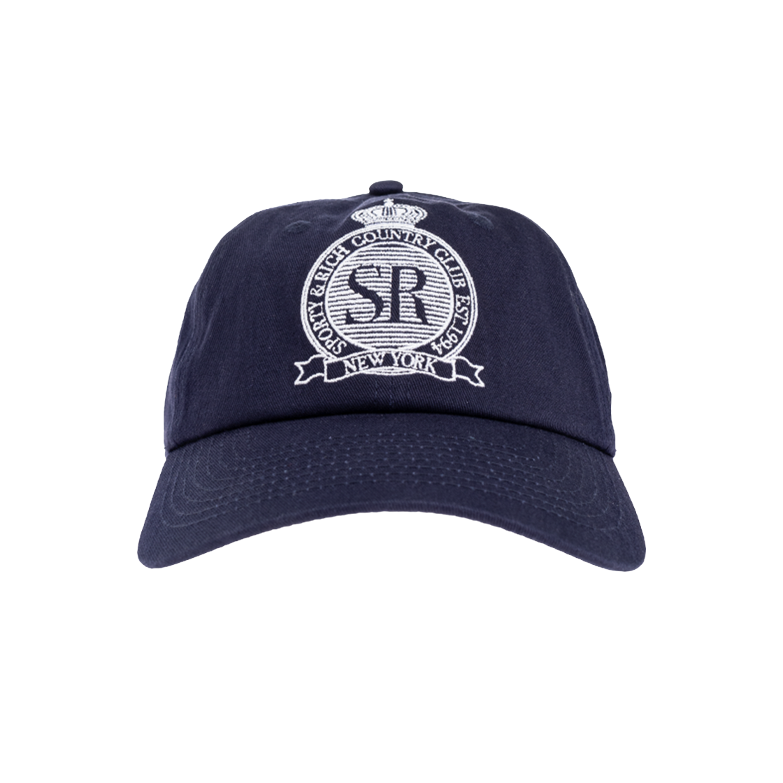 AC040620219BL Sporty & Rich Royal Club Hat Navy White