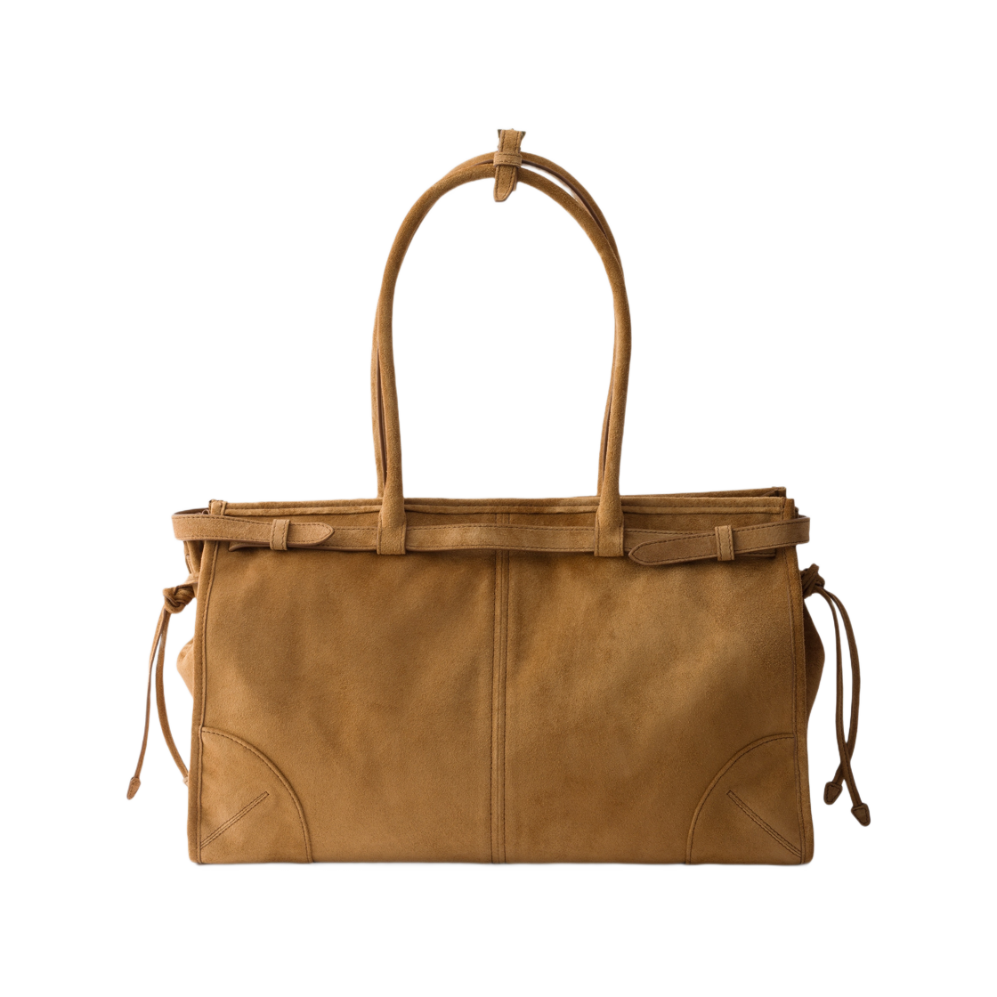 프라다 보니 라지 스웨이드 핸드백 시나몬(Prada Bonnie Large Suede Handbag Cinnamon) - 2
