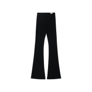 (W) Glowny G Classic Rib Flare Pants Black