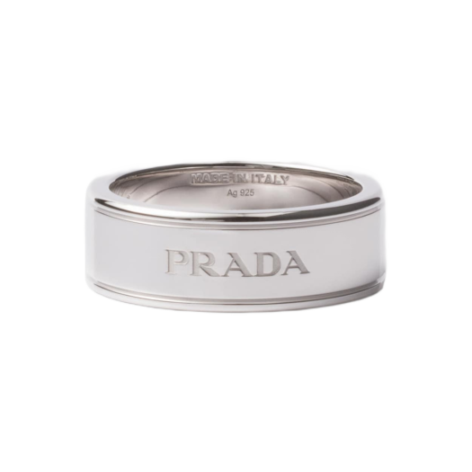 프라다 스위스 블루 토파즈 로고 링 실버 토파즈 | Prada | KREAM