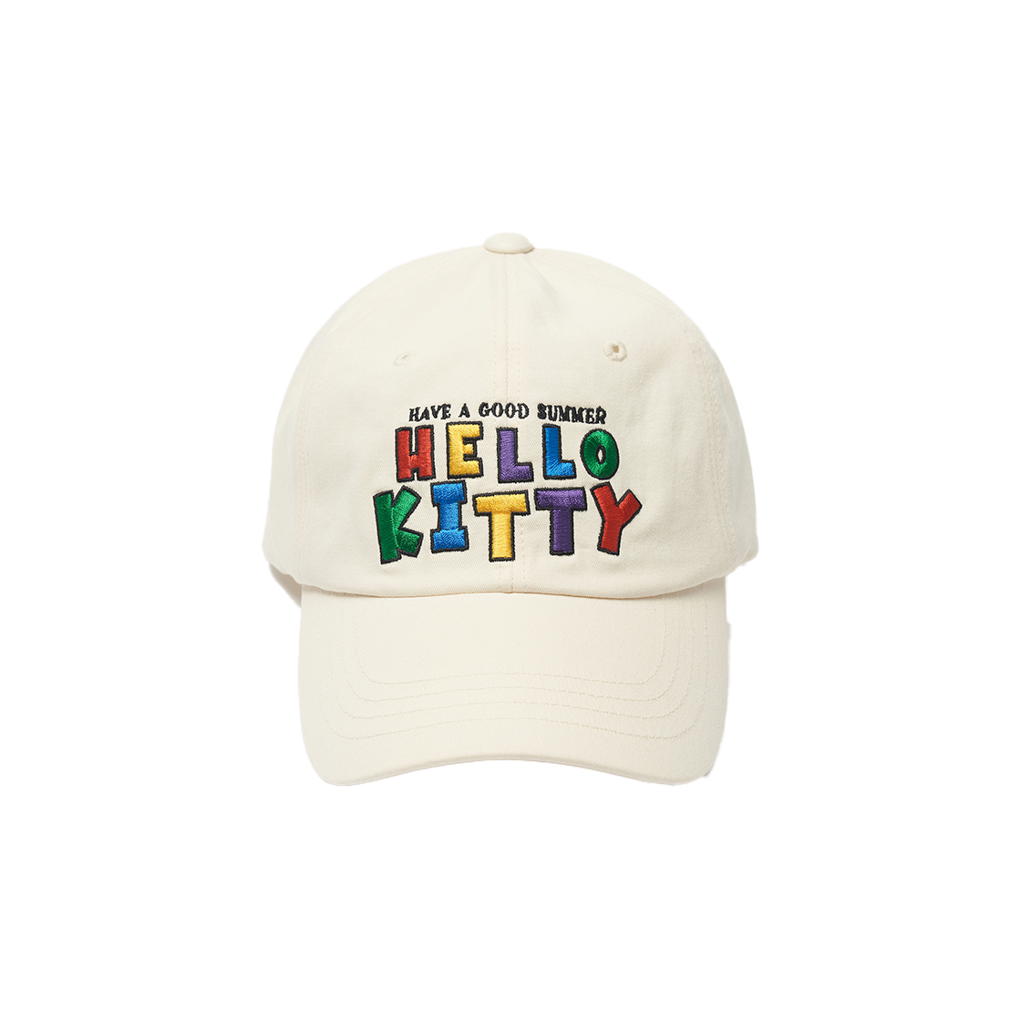 파르벵 x 태닝 헬로 키티 자수 볼캡 아이보리(Farven x Tanning Hello Kitty Embroidered Ball Cap_Ivory)