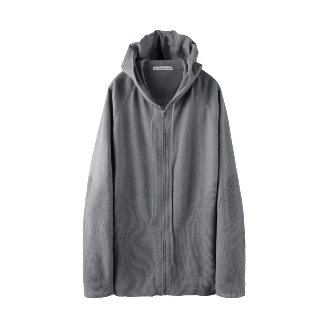 - Post Archive Faction (Paf) 8.0 Knit Hoodie Right Grey Blue